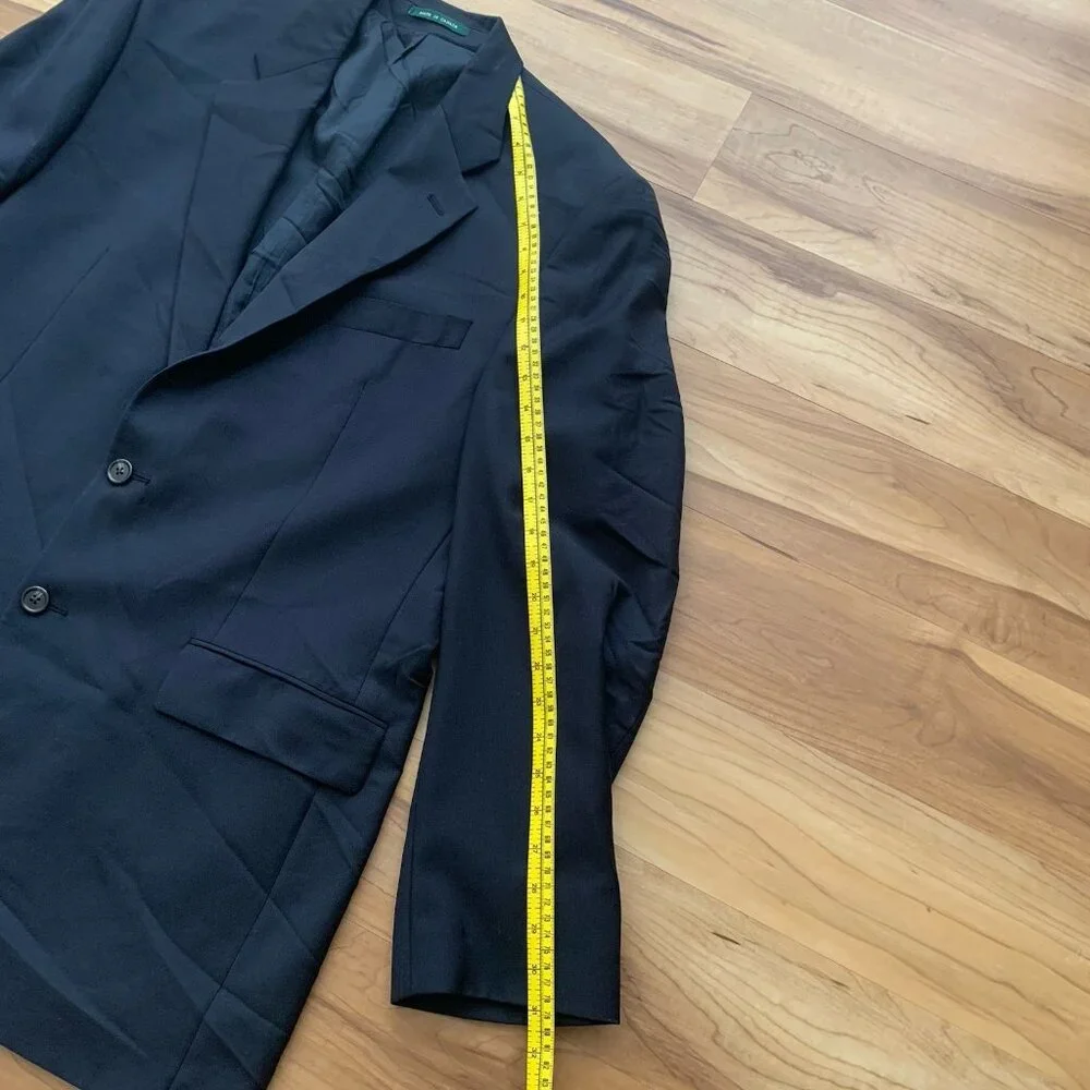 Lauren Ralph Lauren Wool 2 Button Blazer Sport Coat Jacket 42 L Midnight Blue